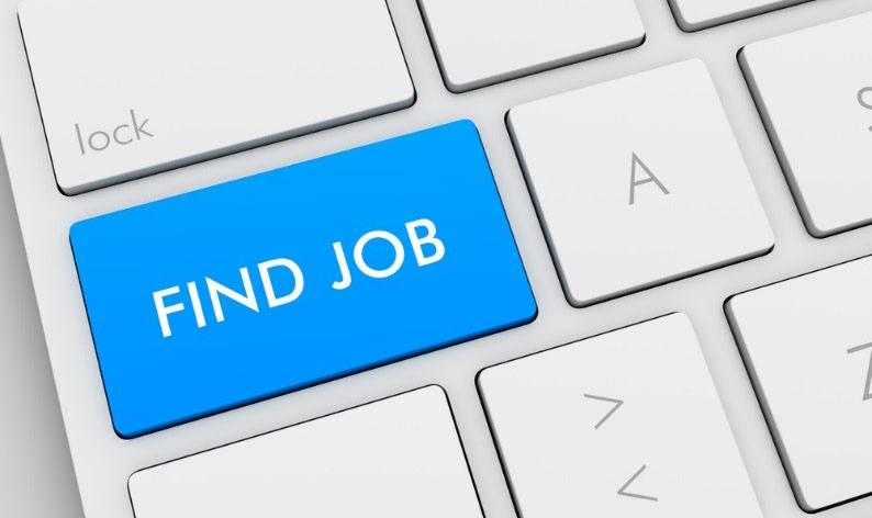 "FIND JOB" written on keyboard key