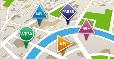 map with different service provider icons