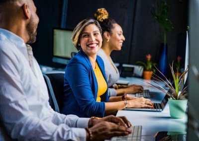 people working at their computers