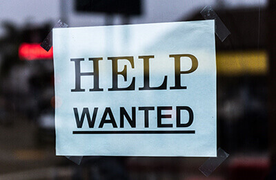 Help Wanted window sign