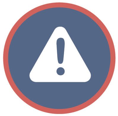 Icon of a warning sign